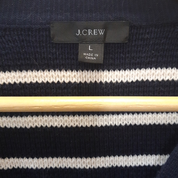 COPY - NWOT 💗 J. CREW Navy Striped Cardigan - Picture 2 of 16